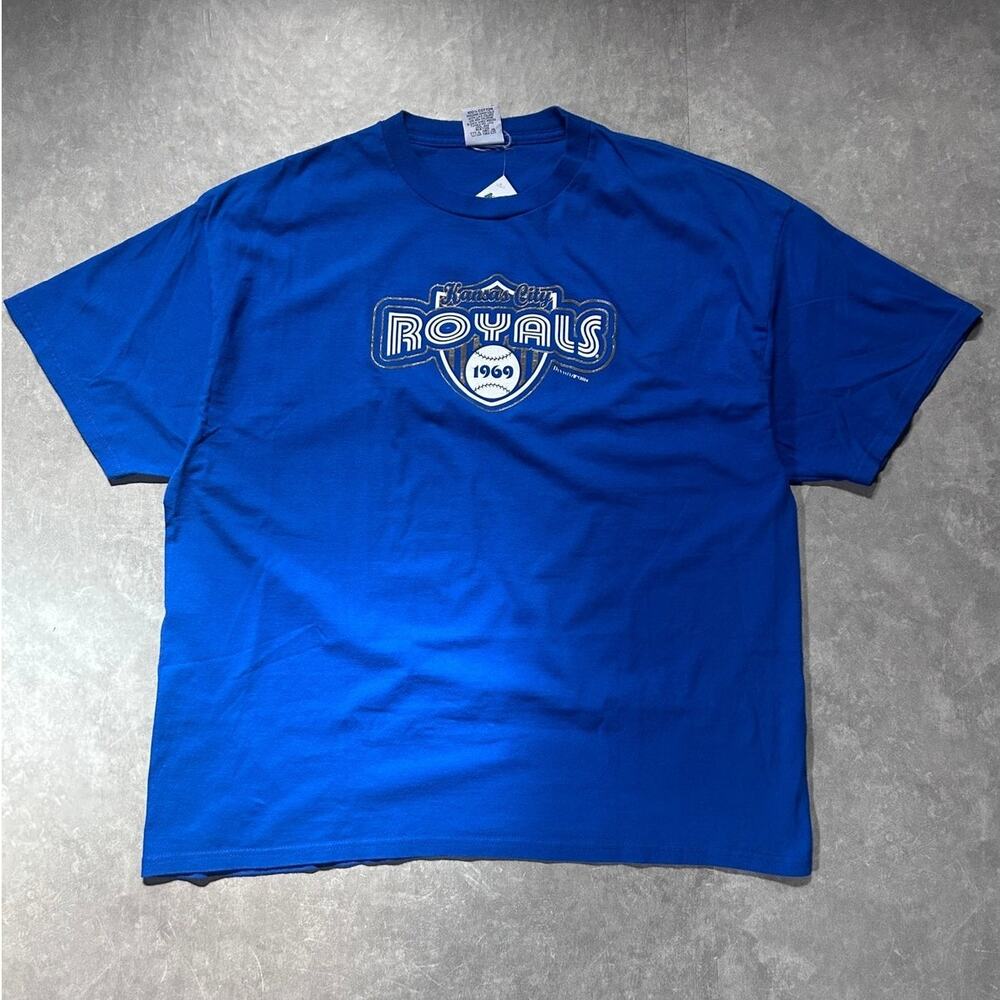 2000s Vintage Kansas City Royals Dynasty Blue T Shirt -XXL
